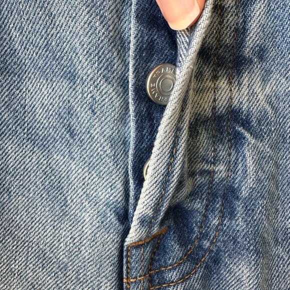 Frame Le Slouch Boyfriend Jean In BlueJay Rips Rigid Distressed Denim - Picture 8 of 16